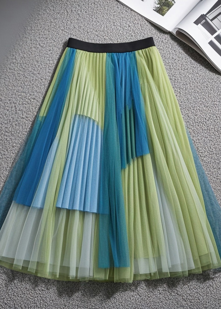 Multicolor Exra Large Hem Tulle Skirts Summer