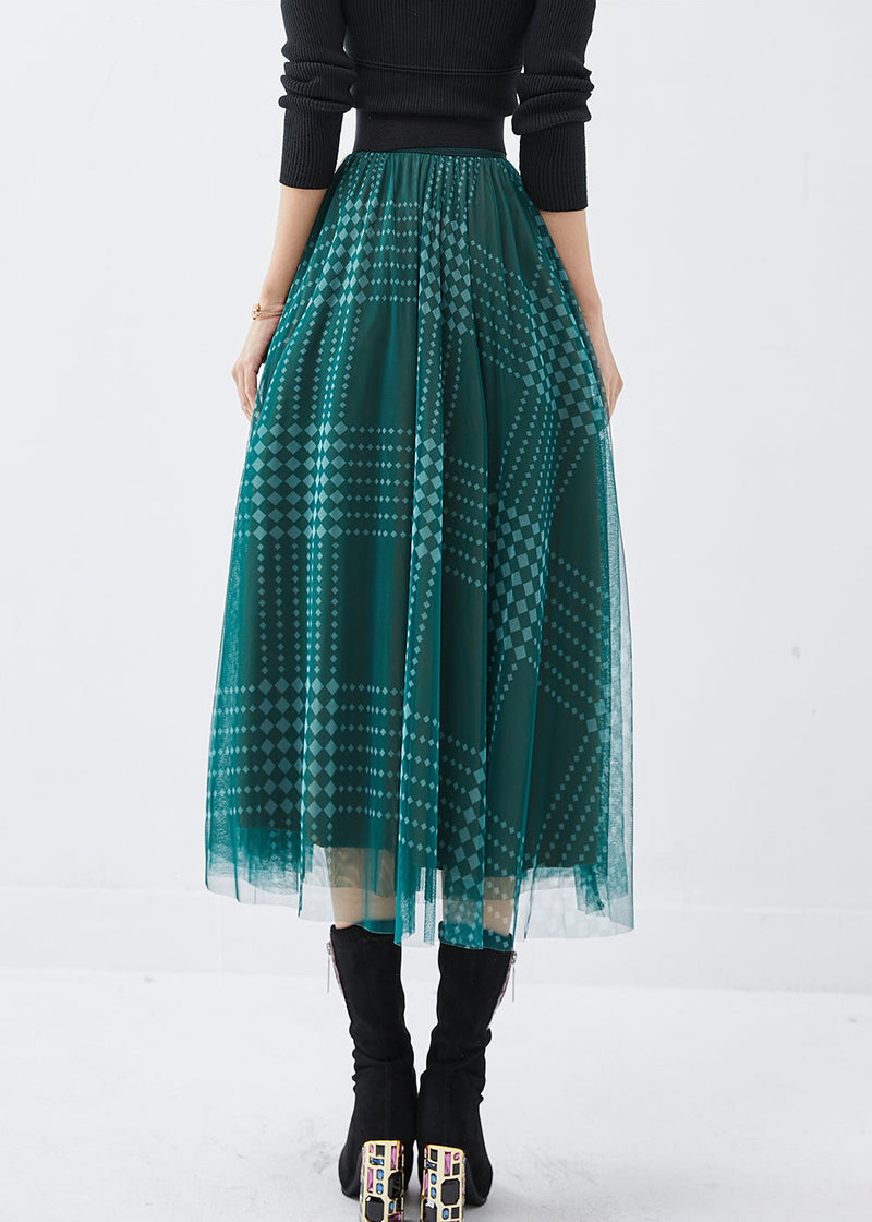 Diy Green Print Exra Large Hem Tulle Skirts Spring