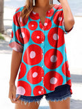 Women's Colorful Retro Abstraction Art Print Casual Cotton And Linen S