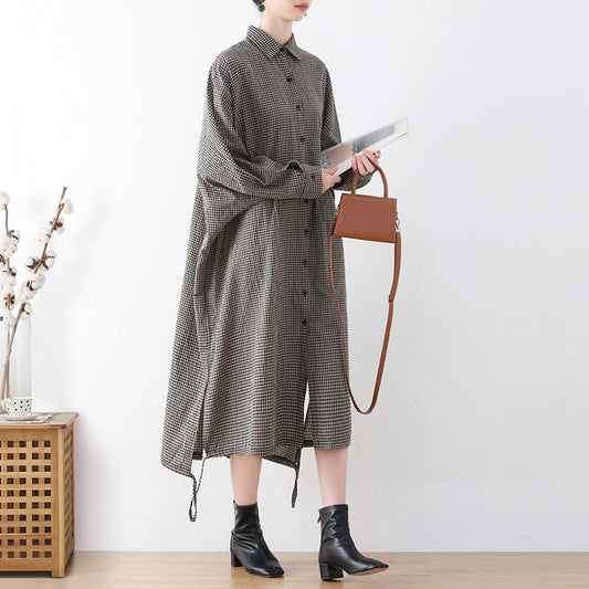Autumn Retro Loose Cotton Dress