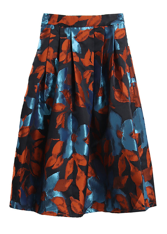 Handmade Retro Tie Dye Jacquard Skirts Spring