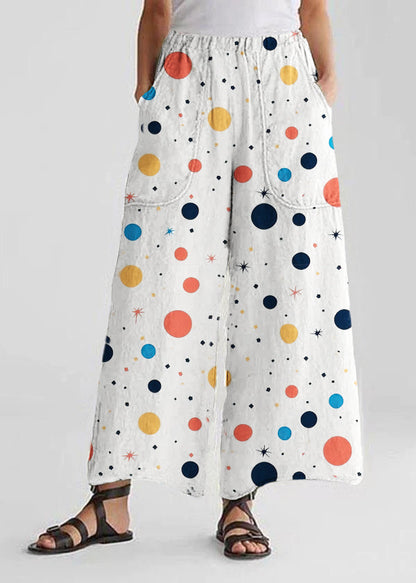 Cotton Linen Loose Wide Leg Pants