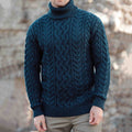 Men's Vintage Jacquard Knit Wool Turtleneck Sweater elevenforest