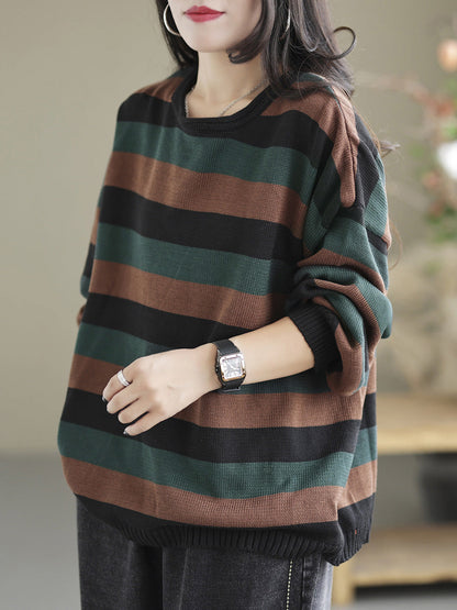 Striped Commuter Loose Sweater