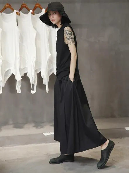 Simple Black Light Loose Dress