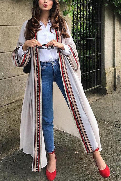 Print Long Sleeve Cardigan