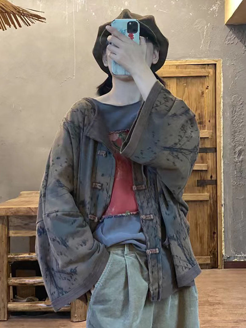 Winter Worn Button Pocket Loose Coat