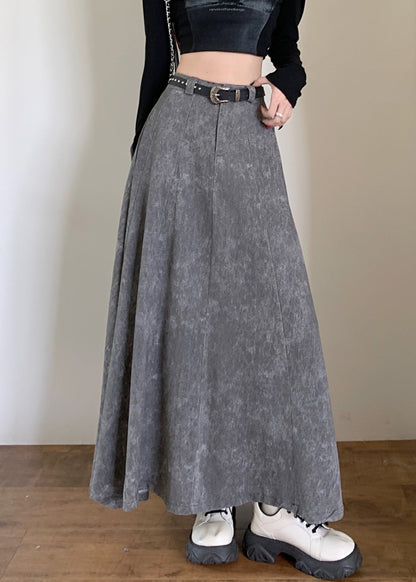 Pink High Waist Patchwork Cotton Maxi Skirts Spring