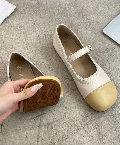 Black Faux Leather Loafers for Buckle Strap Splicing Loafer Shoes