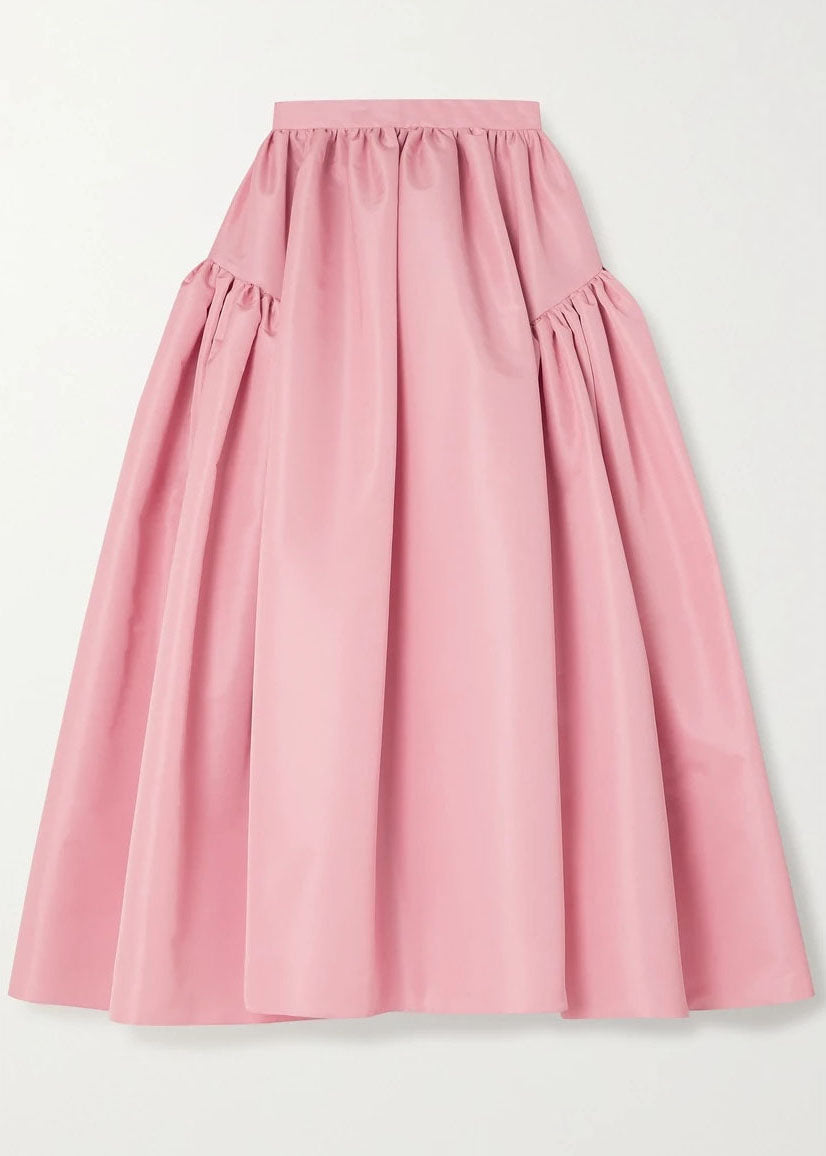 Pink Pleated Skirt Spring