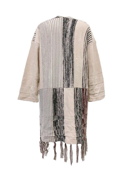 Pearl District Fringe Colorblock Cardigan