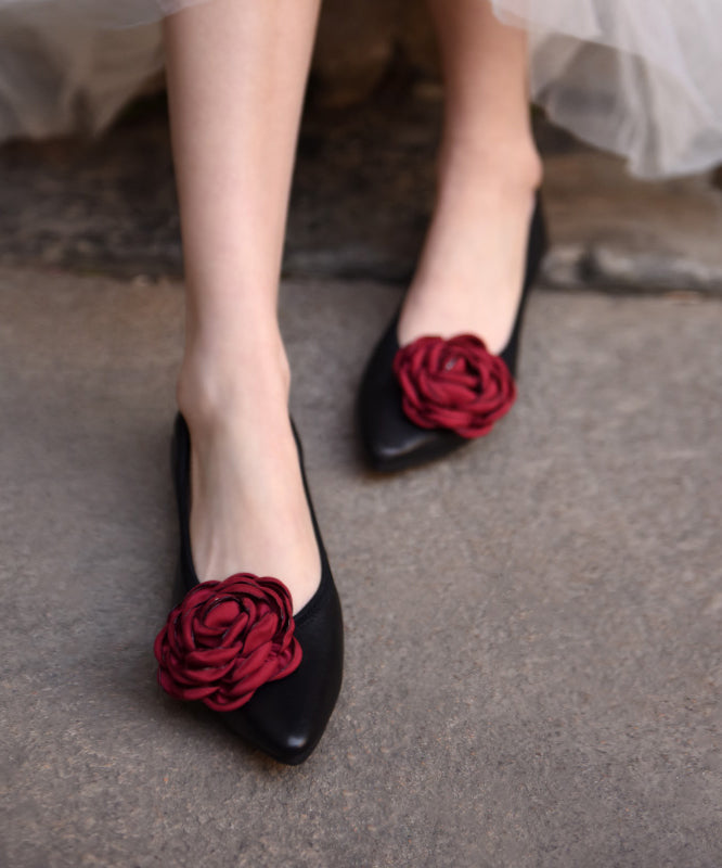 Apricot Flat Shoes for Splicing Pointed Toe