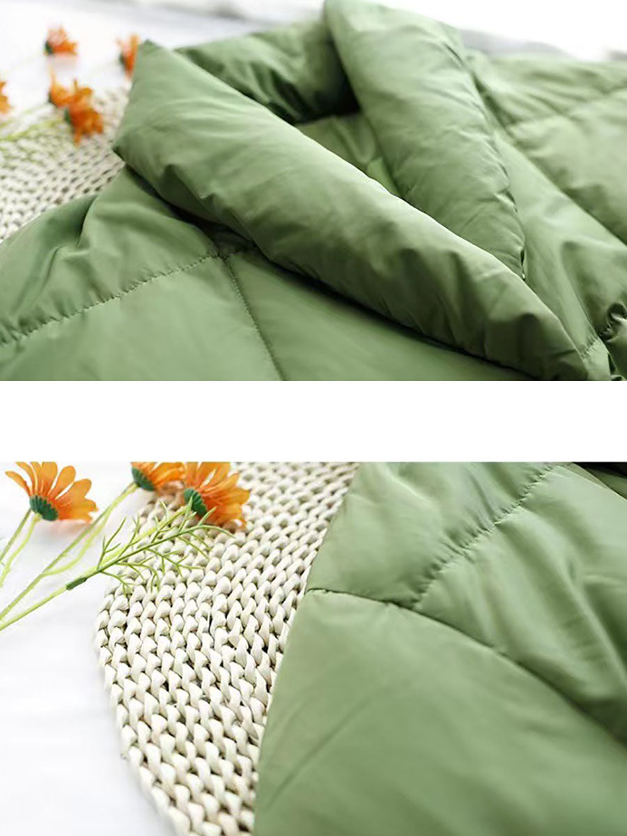 Winter Drawstring Pocket Down Coat