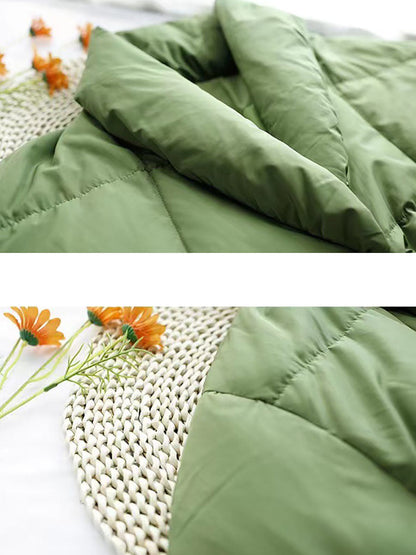Winter Drawstring Pocket Down Coat