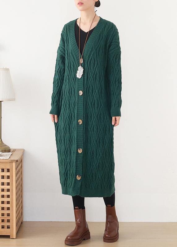 Knitwear Fall Green Wild Sweater Coat