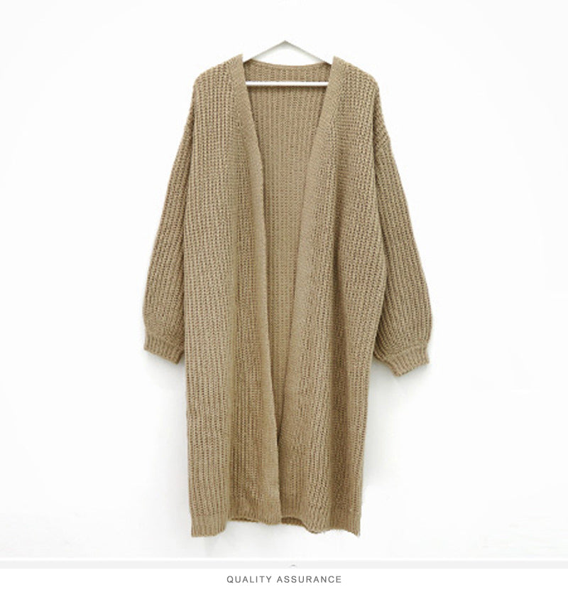 Loose Long Knitted Sweater Coat