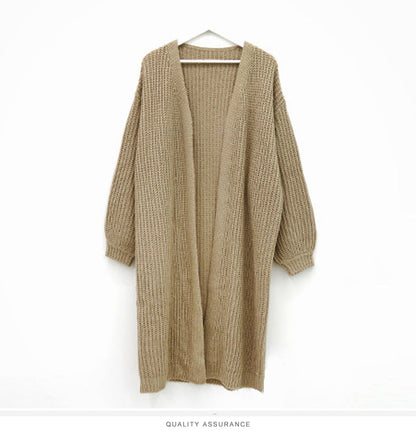 Loose Long Knitted Sweater Coat