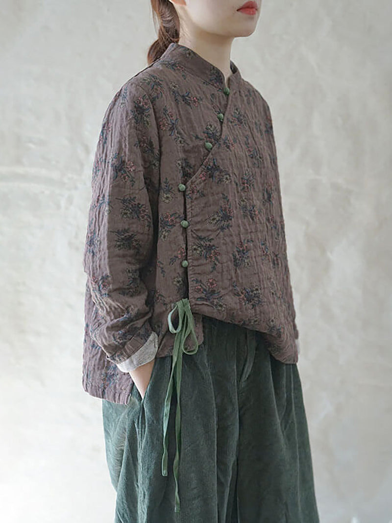 - 100% Cotton Retro Lace-up Sweatshirt