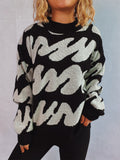 Anita® | Contrasting long-sleeved sweater with a crew neck