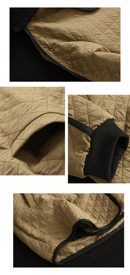 Retro Double Breasted Fake Two Piece Coat