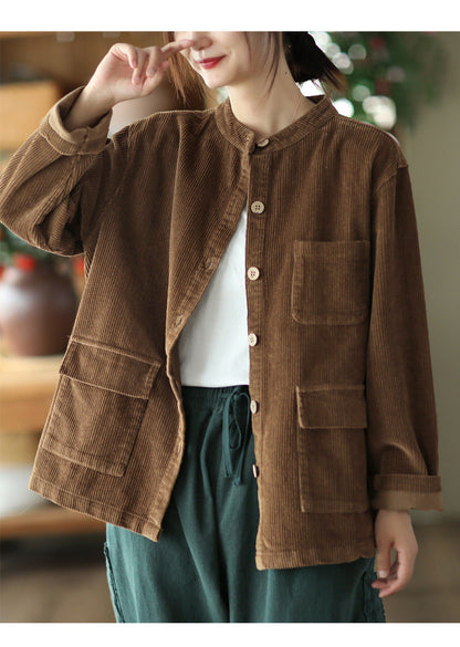 Cotton Corduroy Pocket Stripe Jacket