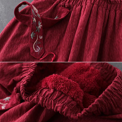 Winter Retro Thick Furred Loose A-line Skirt