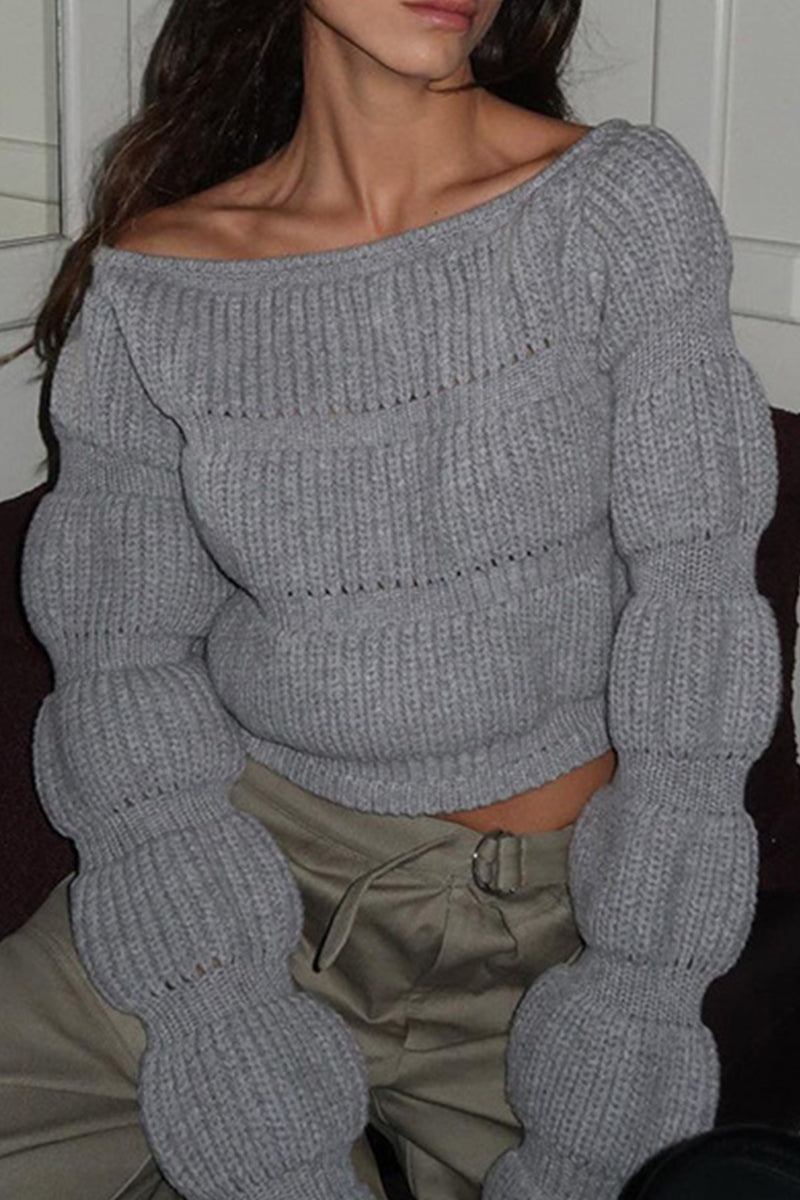 Laurien® | Casual off-the-shoulder patchwork sweaters