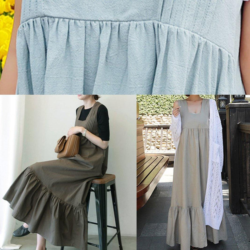 Diy Ruffles Cotton Summer Quilting Dresses Inspiration Light Gray Dress