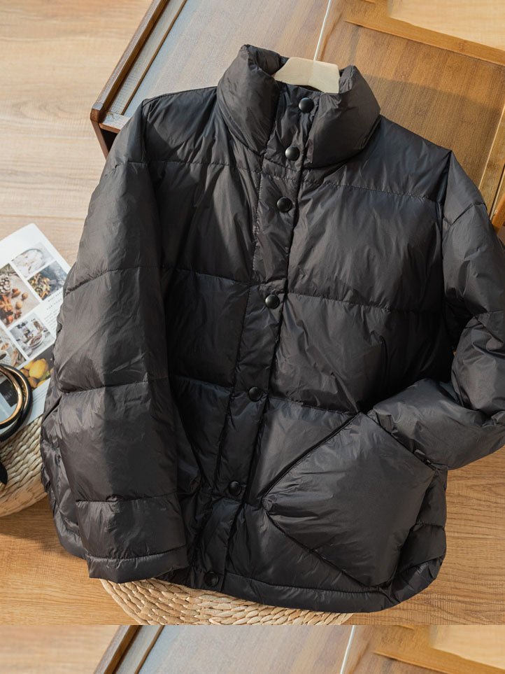 Lightweight and Loose Literary Short Version Down Jacket Coat