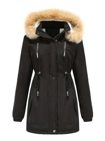 Coat Daily Lamb Wool Fall Winter Regular Midi Length Coat Color Oversized Coat