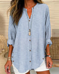 Aranza® | Striped V-neck sweater
