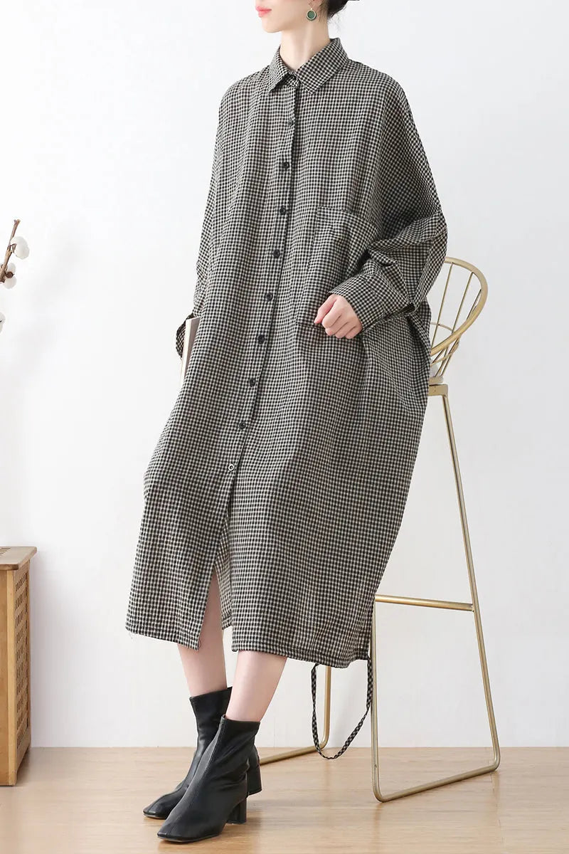 Autumn Retro Loose Cotton Dress