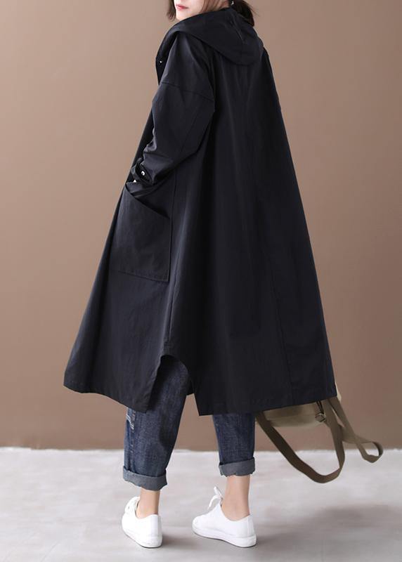 Black Box Coat Inspiration Hooded Large Pockets Outwears