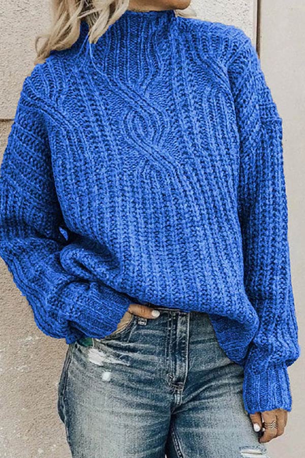 High Neck Knit Sweater