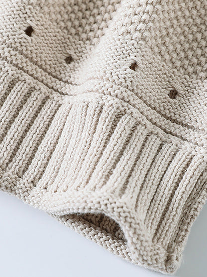 Knitted Hollow Out Color Sweater Vest Top