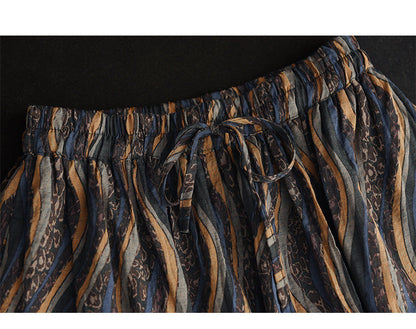 -print Elasticated Waist Skirt