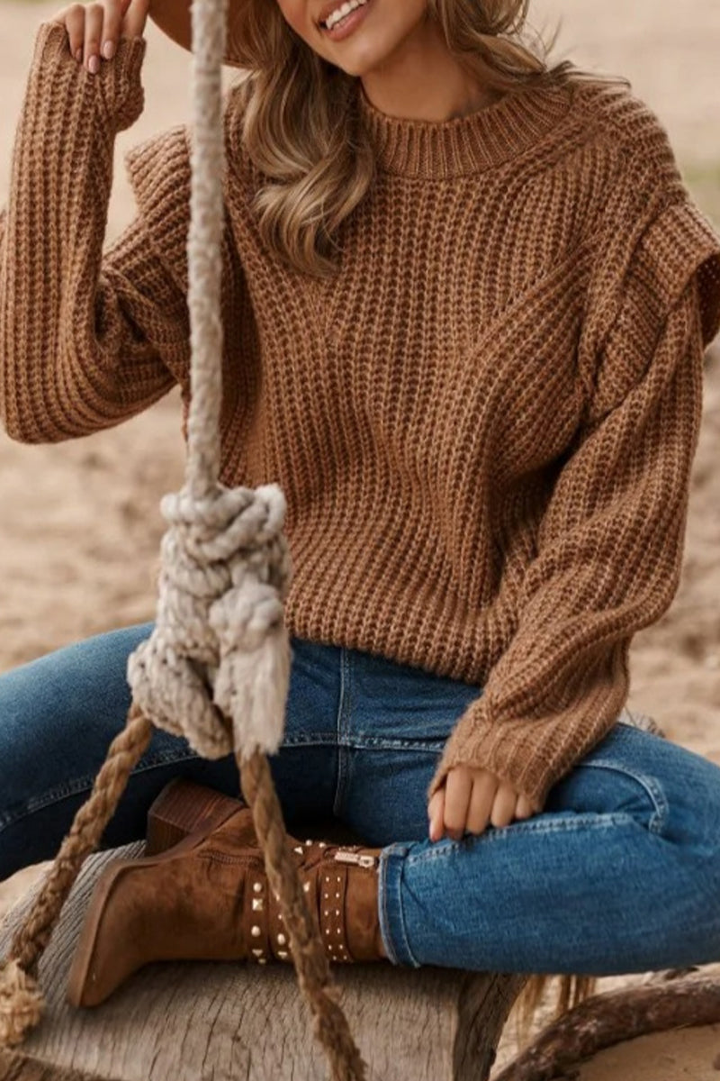 Sweet Patchwork O Neck Tops