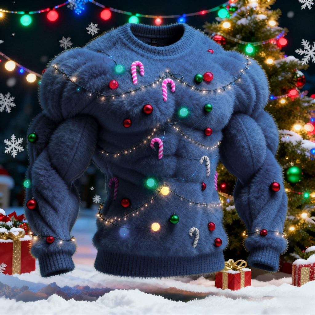 Men's Cosplay Christmas Tree Pattern Ugly Sweater artswardrobe
