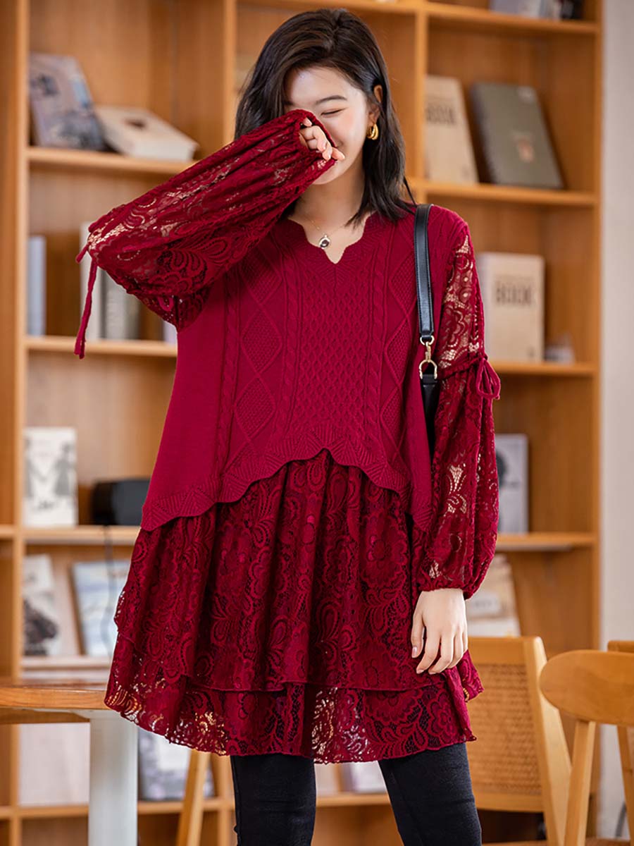 Knitted Lace Dress