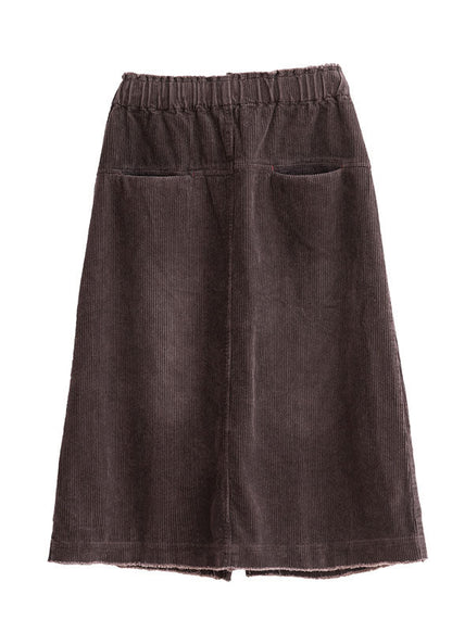 Purple Pockets Corduroy Skirt