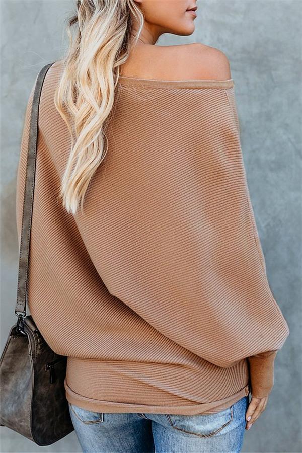 Color Drop Shoulder Sweater