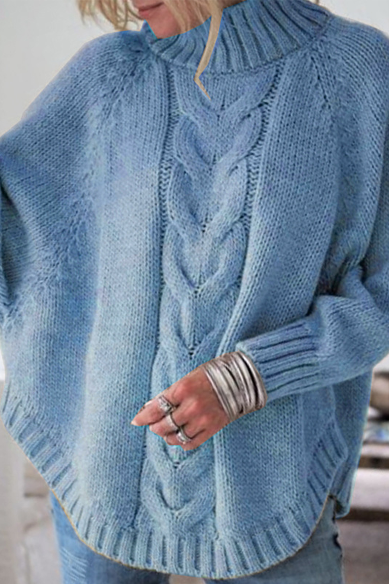 Patchwork Half a Turtleneck Tops(6 Colors)