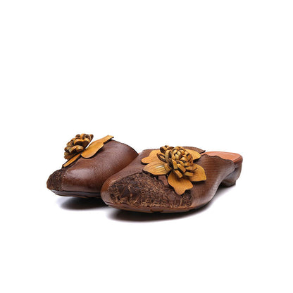Plaited Leather Slippers