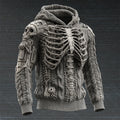 Futuristic Bionic Mechanical Frame Men's Hooded Sweater artswardrobe