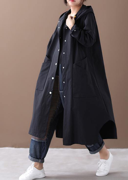 Black Box Coat Inspiration Hooded Large Pockets Outwears