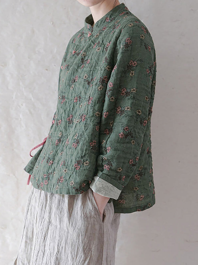 - 100% Cotton Retro Lace-up Sweatshirt