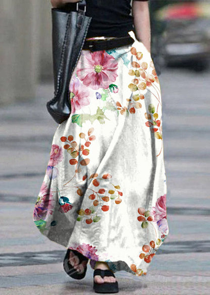 Cotton High Elastic Waist Side Pocket Zipper Skirts
