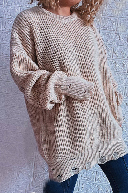 Street Ripped O Neck Tops