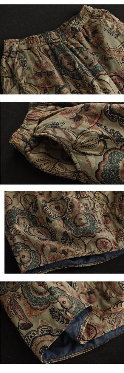 Style Padded Quilted Printed Skirt
