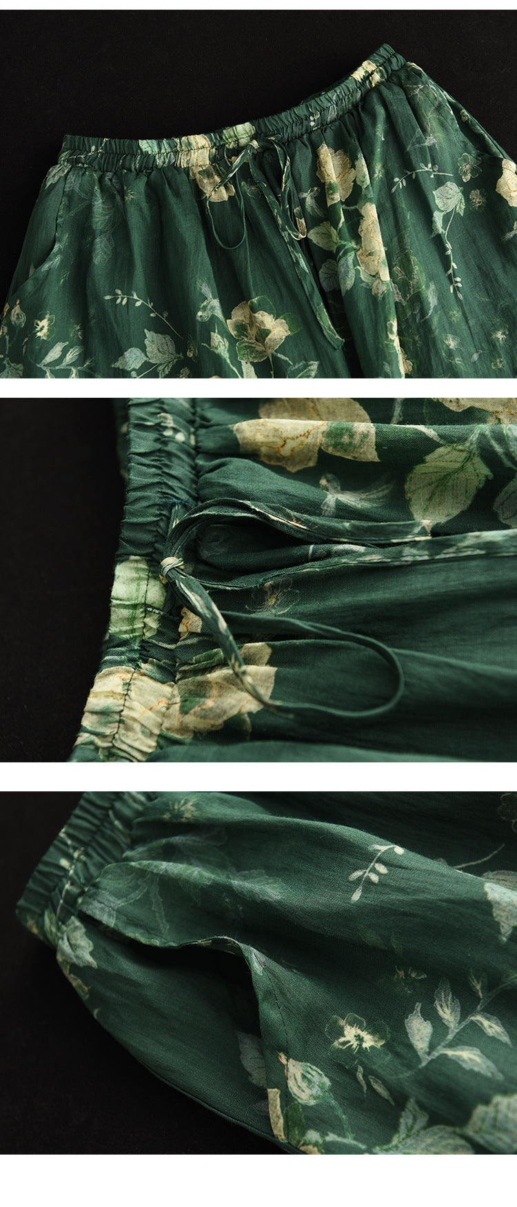 Heavy Industry Printed Literary Fine Ramie Skirt